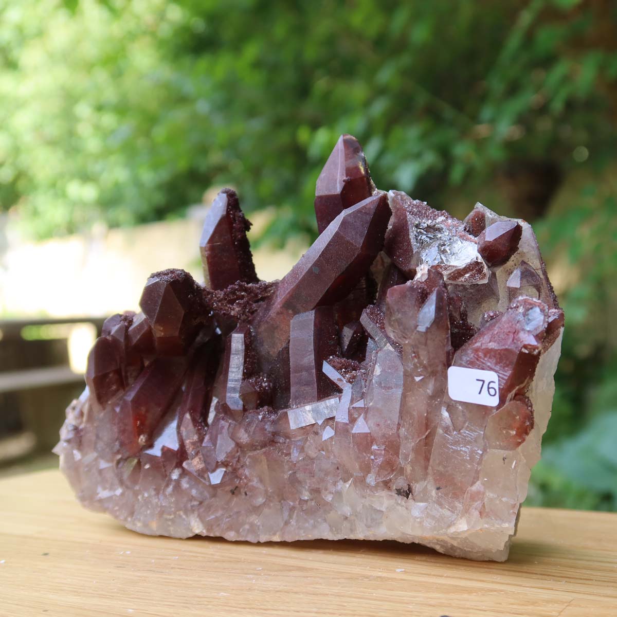 Seltene Hämatit Quarz Bergkristall Stufe (Eisenquarz) 17x8x12cm Marokko Nr. 76