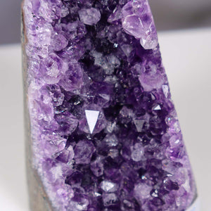 Uruguay Amethyst Mini Geode - 10x6x7cm - Harmonie und Entspannung – extra dunkler Qualität - NR 78