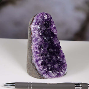 Uruguay Amethyst Mini Geode - 10x6x7cm - Harmonie und Entspannung – extra dunkler Qualität - NR 78