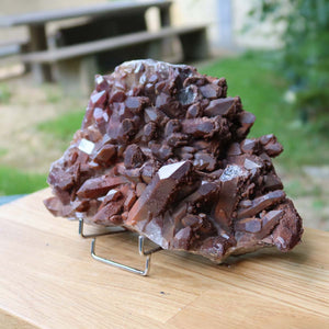 Seltene Hämatit Quarz Bergkristall Stufe (Eisenquarz) 22x16x10cm Marokko Nr. 78