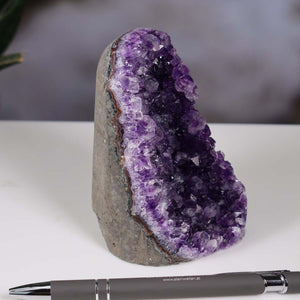 Uruguay Amethyst Mini Geode - 10x6x7cm - Harmonie und Entspannung – extra dunkler Qualität - NR 78