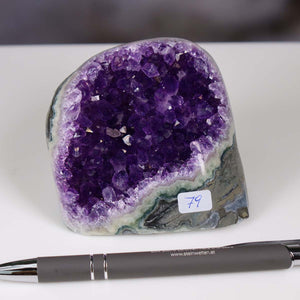 Uruguay Amethyst Mini Geode - 6x8x6cm - Harmonie und Entspannung – extra dunkler Qualität - NR 79