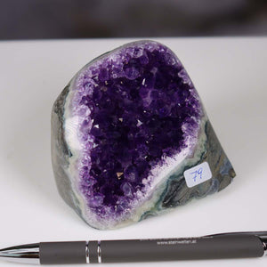 Uruguay Amethyst Mini Geode - 6x8x6cm - Harmonie und Entspannung – extra dunkler Qualität - NR 79