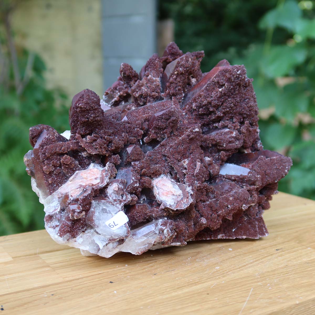 Seltene Hämatit Quarz Bergkristall Stufe (Eisenquarz) 18x16x10cm Marokko Nr. 79
