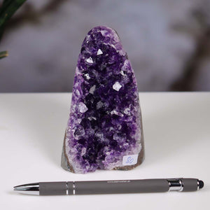 Uruguay Amethyst Mini Geode - 10x7x8cm - Harmonie und Entspannung – extra dunkler Qualität - NR 80