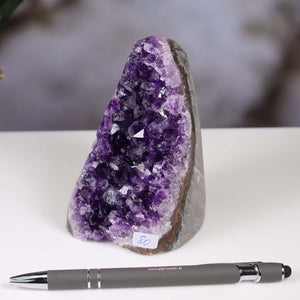 Uruguay Amethyst Mini Geode - 10x7x8cm - Harmonie und Entspannung – extra dunkler Qualität - NR 80