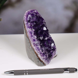 Uruguay Amethyst Mini Geode - 10x7x8cm - Harmonie und Entspannung – extra dunkler Qualität - NR 80