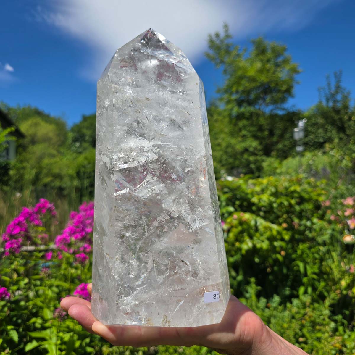 Bergkristall, Quarz, Obelisk geschliffen - 27x11x8 cm - Nr 80