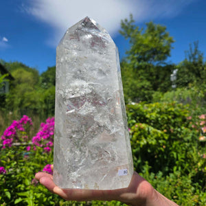 Bergkristall, Quarz, Obelisk geschliffen - 27x11x8 cm - Nr 80