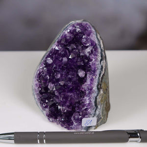 Uruguay Amethyst Mini Geode - 8x7x7cm - Harmonie und Entspannung – extra dunkler Qualität - NR 81