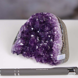 Uruguay Amethyst Mini Geode - 7x9x6cm - Harmonie und Entspannung – extra dunkler Qualität - NR 82
