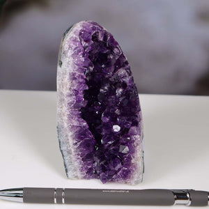 Uruguay Amethyst Mini Geode - 9x6x8cm - Harmonie und Entspannung – extra dunkler Qualität - NR 85