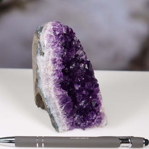 Uruguay Amethyst Mini Geode - 9x6x8cm - Harmonie und Entspannung – extra dunkler Qualität - NR 85
