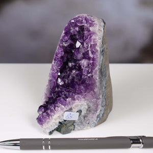 Uruguay Amethyst Mini Geode - 9x6x8cm - Harmonie und Entspannung – extra dunkler Qualität - NR 85