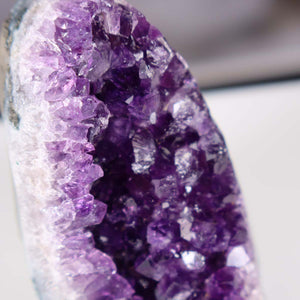 Uruguay Amethyst Mini Geode - 9x6x8cm - Harmonie und Entspannung – extra dunkler Qualität - NR 85