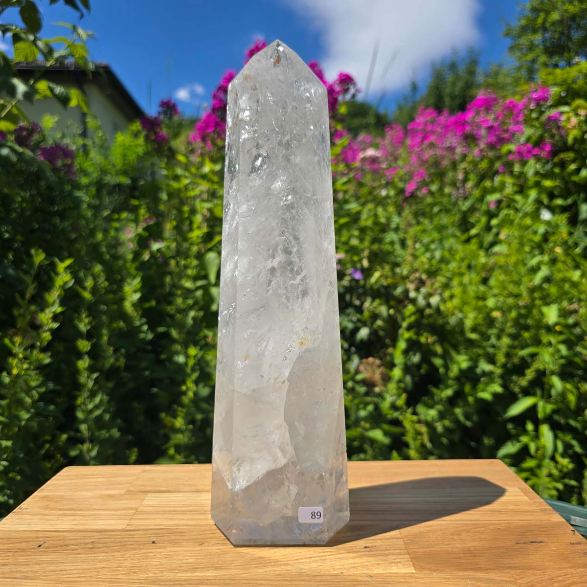 Bergkristall, Quarz, Obelisk geschliffen - 30x9x5 cm - Nr 89