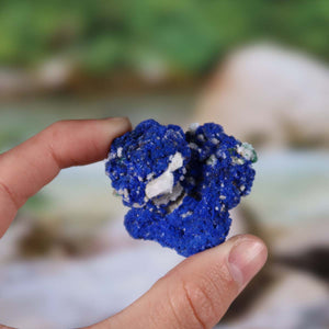 Azurit Malachit - natürlicher Rohstein - 4x3,5x3,5cm - Nr. 8