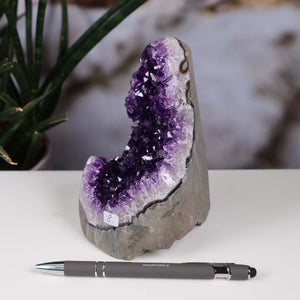 Uruguay Amethyst Mini Geode - 13x10x10cm - Harmonie und Entspannung – extra dunkler Qualität - NR 8