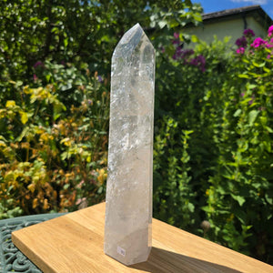 Bergkristall, Quarz, Obelisk geschliffen - 30x7x5 cm - Nr 91