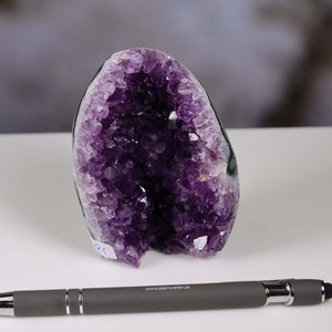 Uruguay Amethyst Mini Geode - 8x7x5cm - Harmonie und Entspannung – extra dunkler Qualität - NR 91