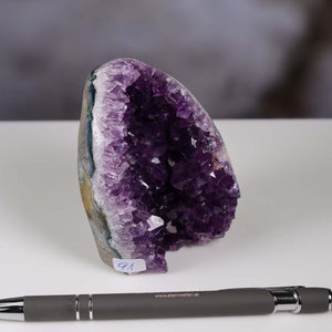 Uruguay Amethyst Mini Geode - 8x7x5cm - Harmonie und Entspannung – extra dunkler Qualität - NR 91