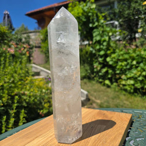 Bergkrištáľ, kremeň, brúsený obelisk UNIKÁT č. 93