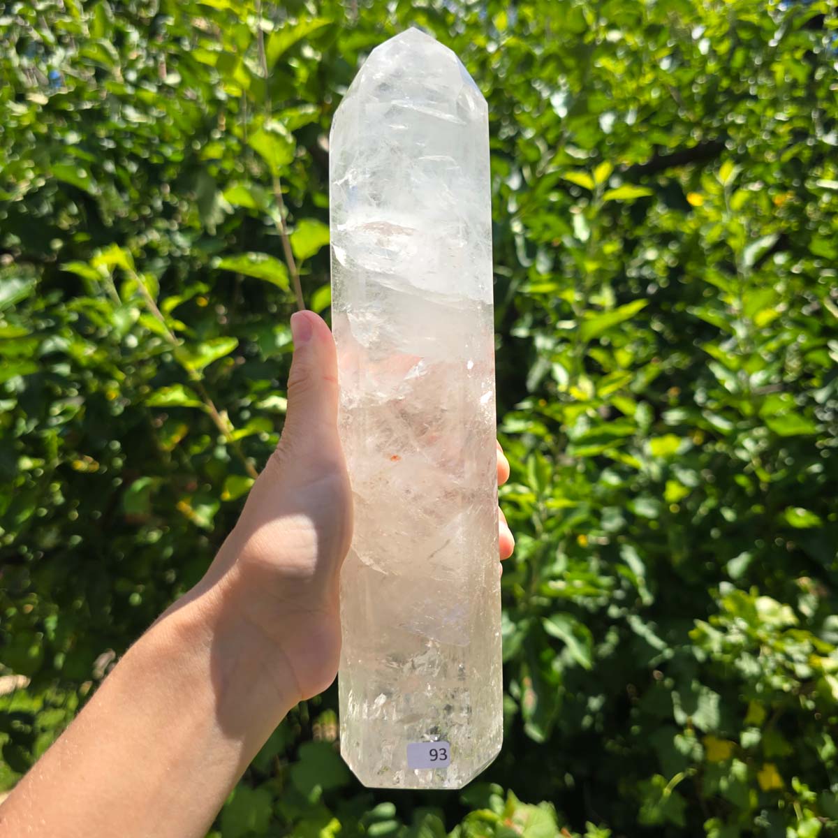 Rock crystal, quartz, polished obelisk UNIQUE No. 93