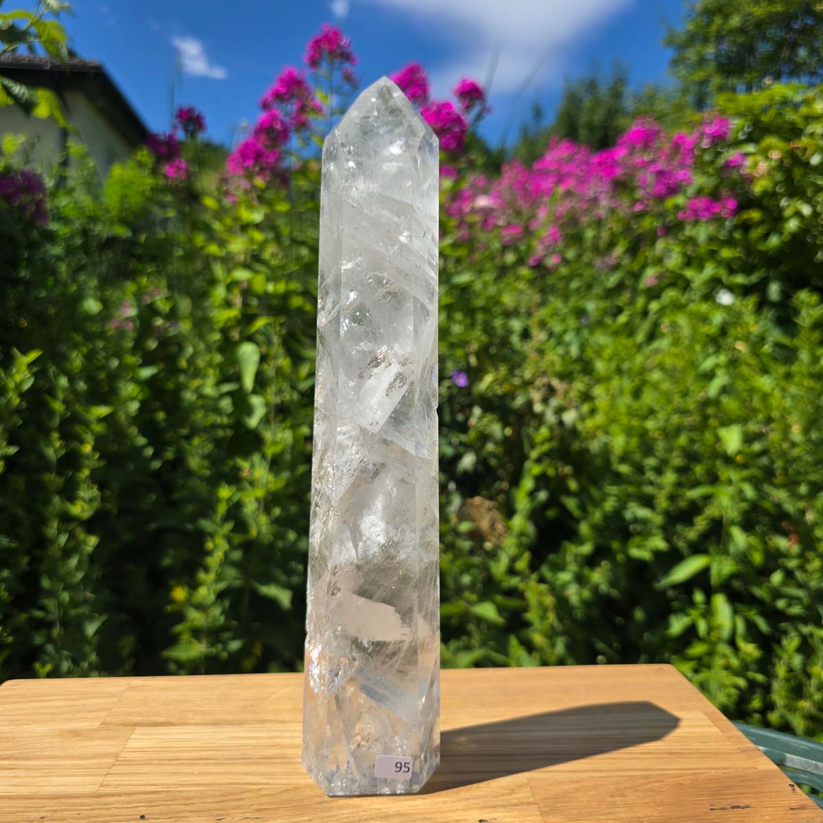 Bergkristall, Quarz, Obelisk geschliffen - 27x5x4 cm - Nr 95