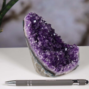 Uruguay Amethyst Mini Geode - 10x9x10cm - Harmonie und Entspannung – extra dunkler Qualität - NR 95