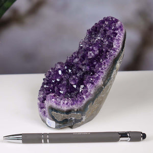 Uruguay Amethyst Mini Geode - 10x9x10cm - Harmonie und Entspannung – extra dunkler Qualität - NR 95