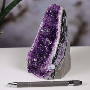 Uruguay Amethyst Mini Geode - 13x8x11cm - Harmonie und Entspannung – extra dunkler Qualität - NR 96