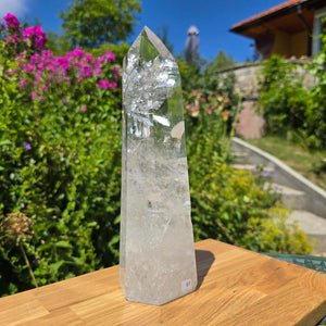 Bergkristall, Quarz, Obelisk geschliffen - 27x8x6 cm - Nr 97