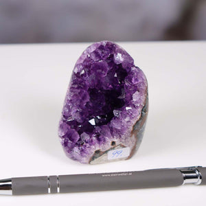 Uruguay Amethyst Mini Geode - 7x5x4cm - Harmonie und Entspannung – extra dunkler Qualität - NR 99