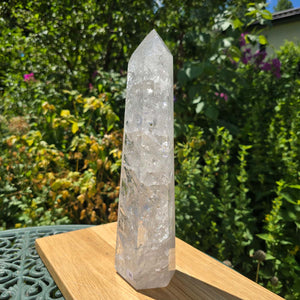 Bergkristall, Quarz, Obelisk geschliffen - 31x8x6 cm - Nr 99