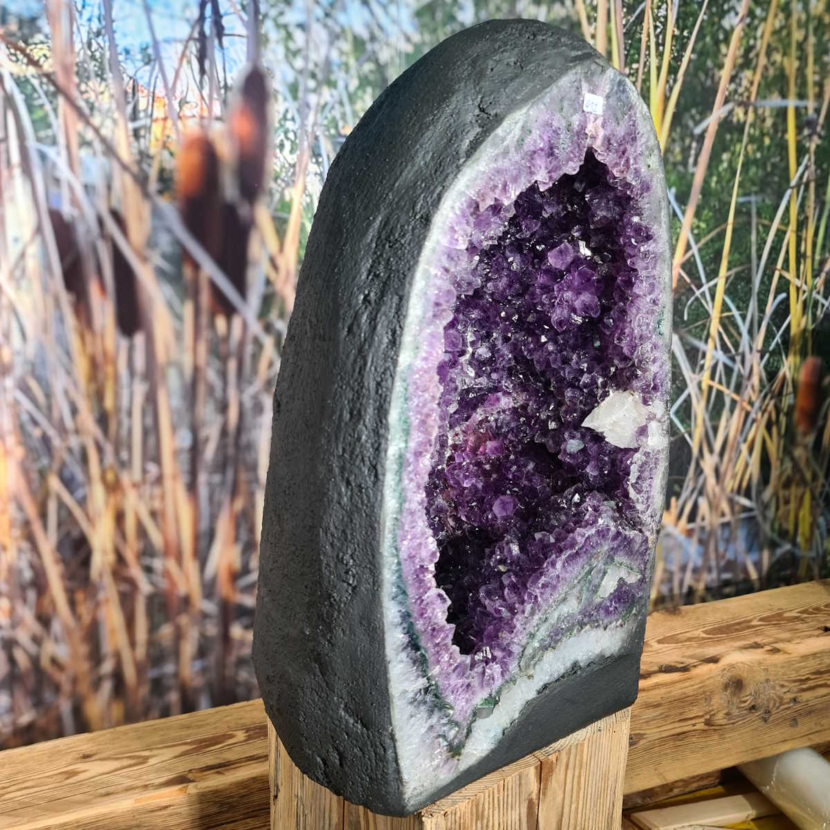 Amethyst mit Achat Rand 