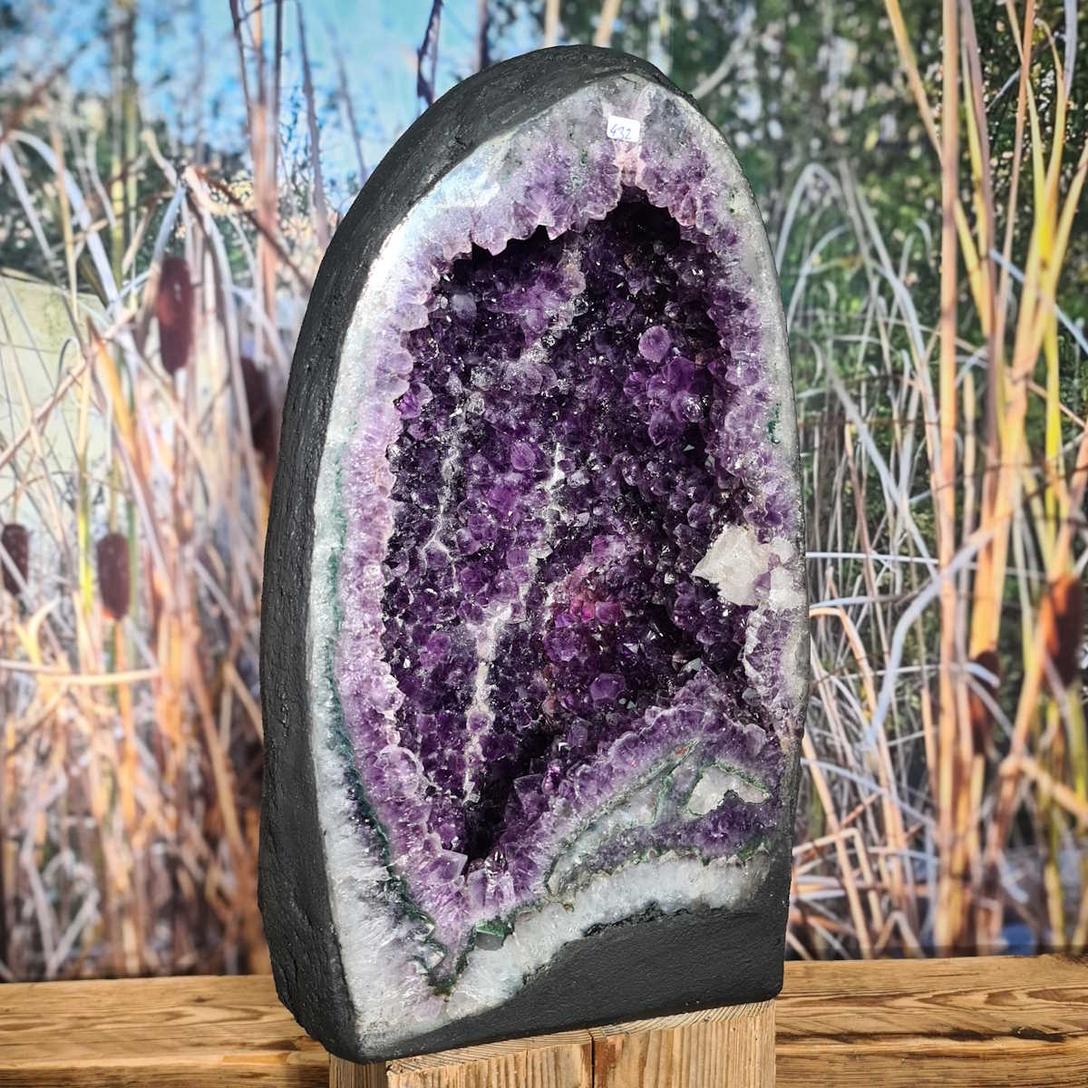 Amethyst mit Achat Rand 