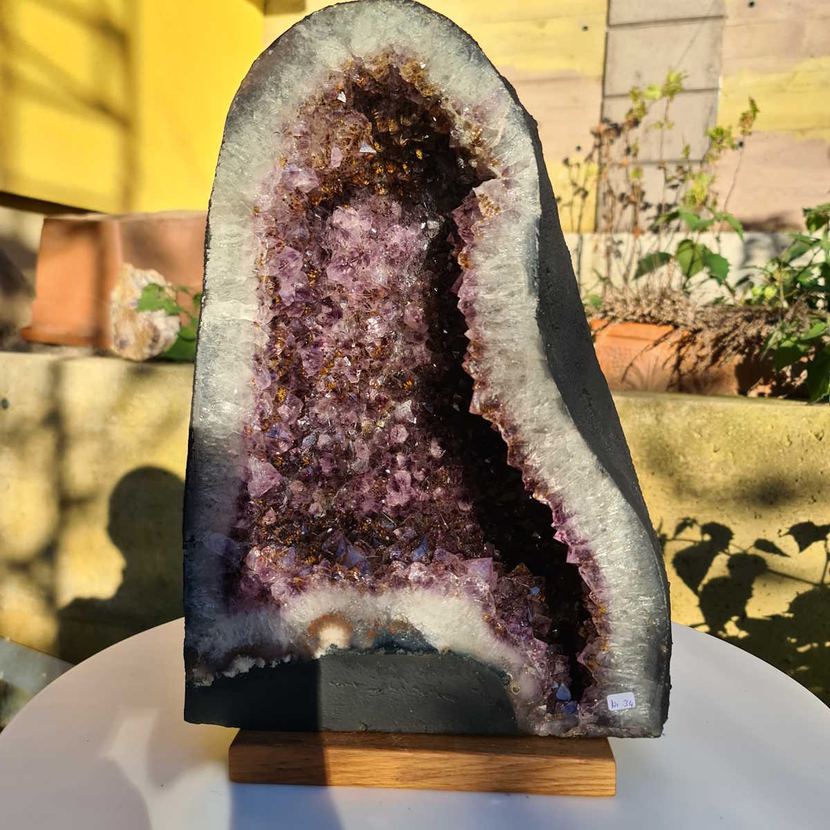 Amethyst Druse mit Einschlüssen 