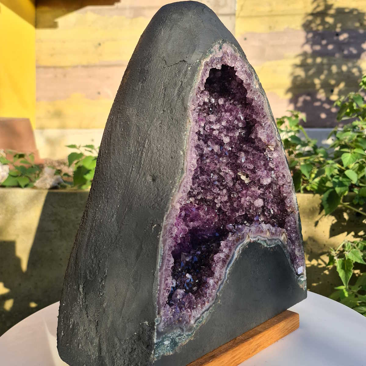 Amethyst mit Calcit 
