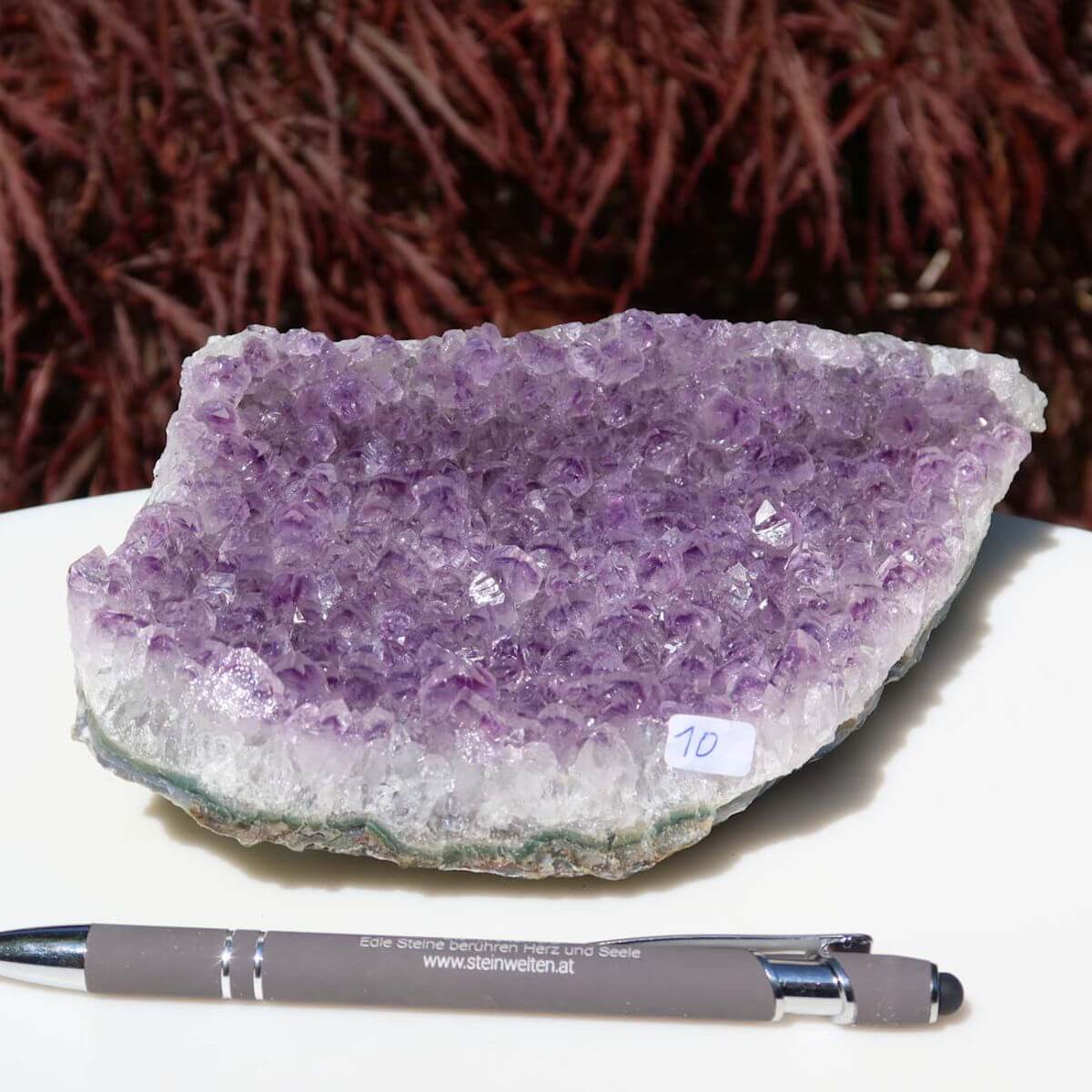 Amethyst Drusen Stück 1A Qualität 18x10cm, einzigartiges Unikat Nr. 10, natürliche Schönheit und energiespendende Kraft, Uruguay.