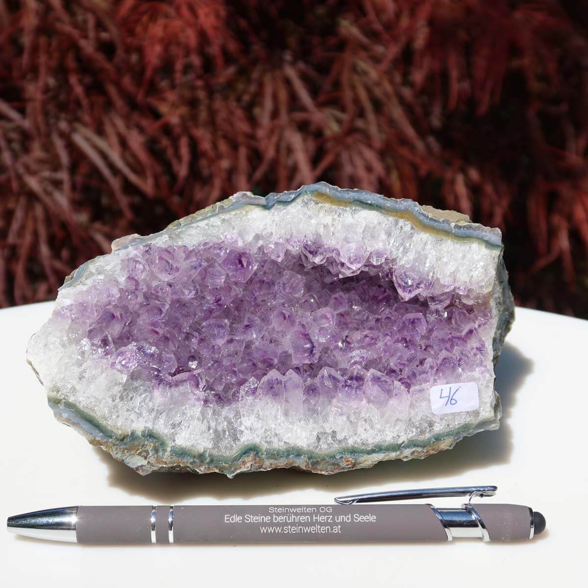Amethyst Drusen 1A Qualität 14x9cm Unikat Nr. 46 aus Uruguay, online kaufen im Shop für Harmonie und Spiritualität.