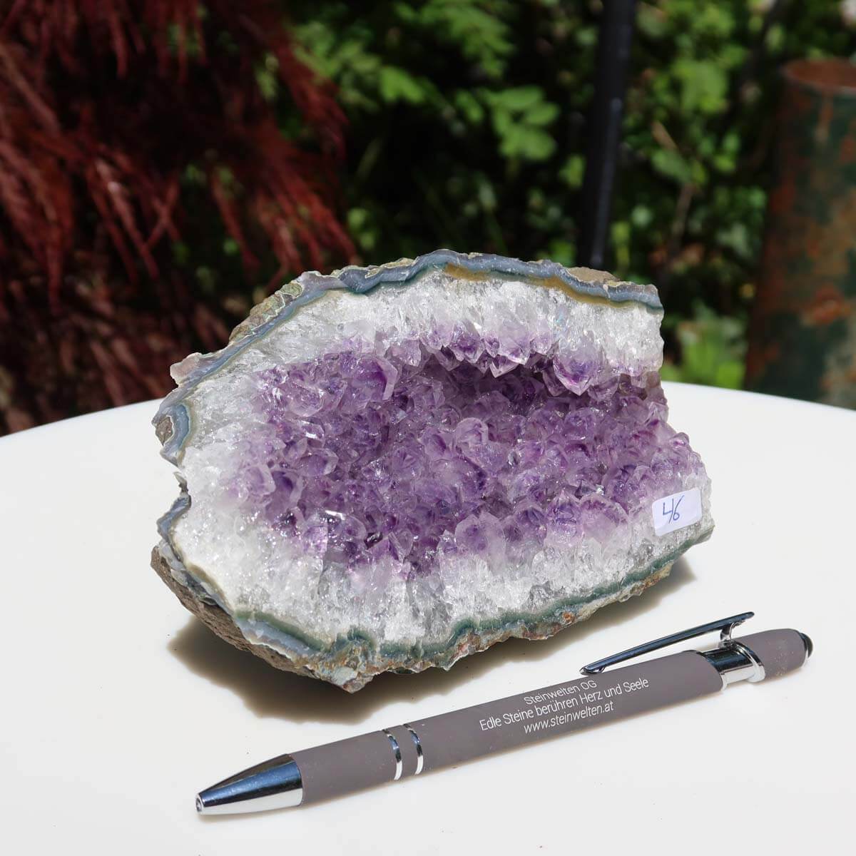 Amethyst Drusen 1A Qualität 14x9cm Unikat Nr. 46 aus Uruguay, online kaufen im Shop für Harmonie und Spiritualität.