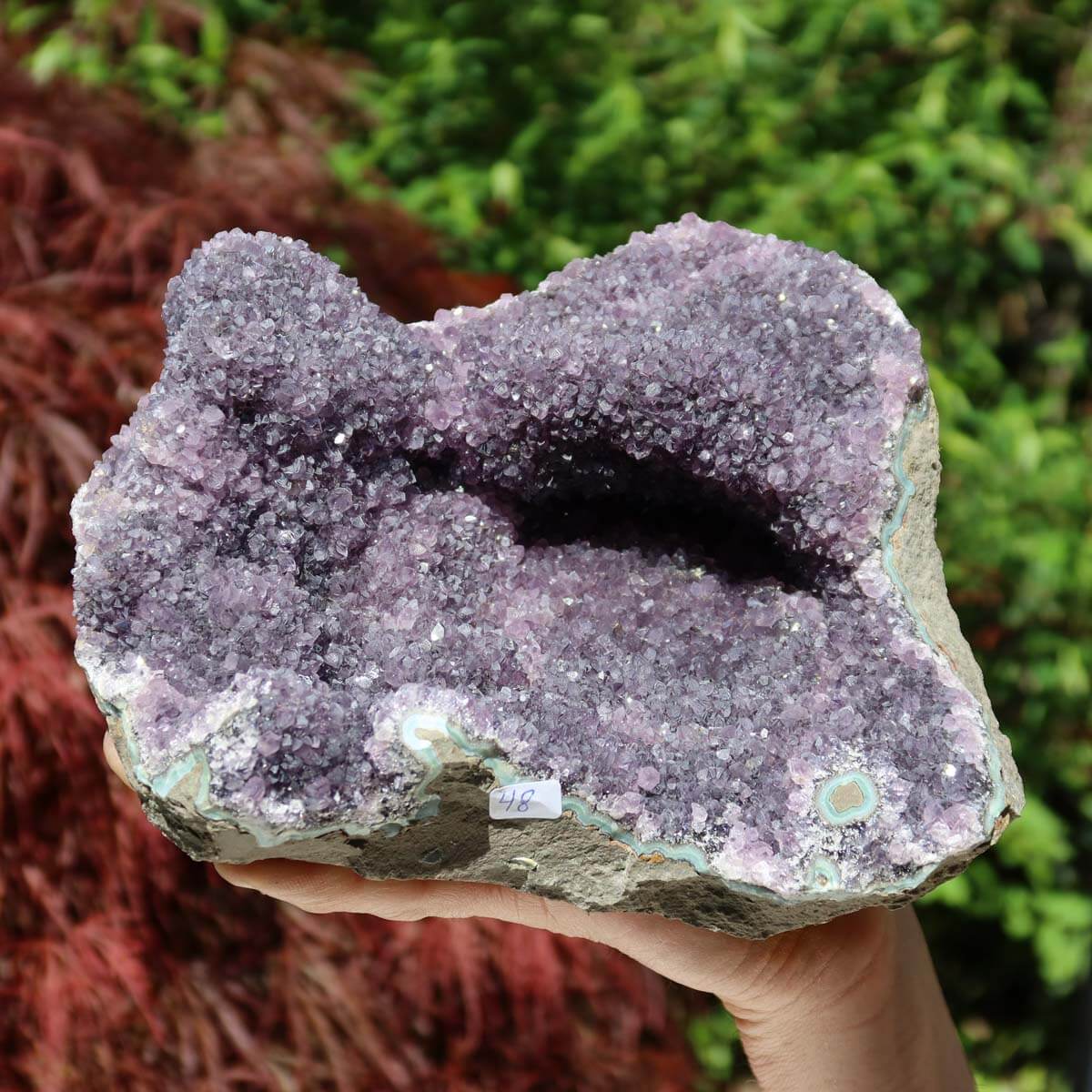 Amethyst Druse 1A Qualität 18x15cm, einzigartige Geode für Harmonie und Spiritualität. Online kaufen im Shop.
