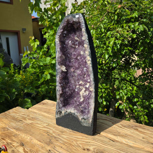 Amethyst Druse – Geode - 52x20x18cm und 17,6kg – Steinwelten OG - Nr. 183, unique home decor gemstone
