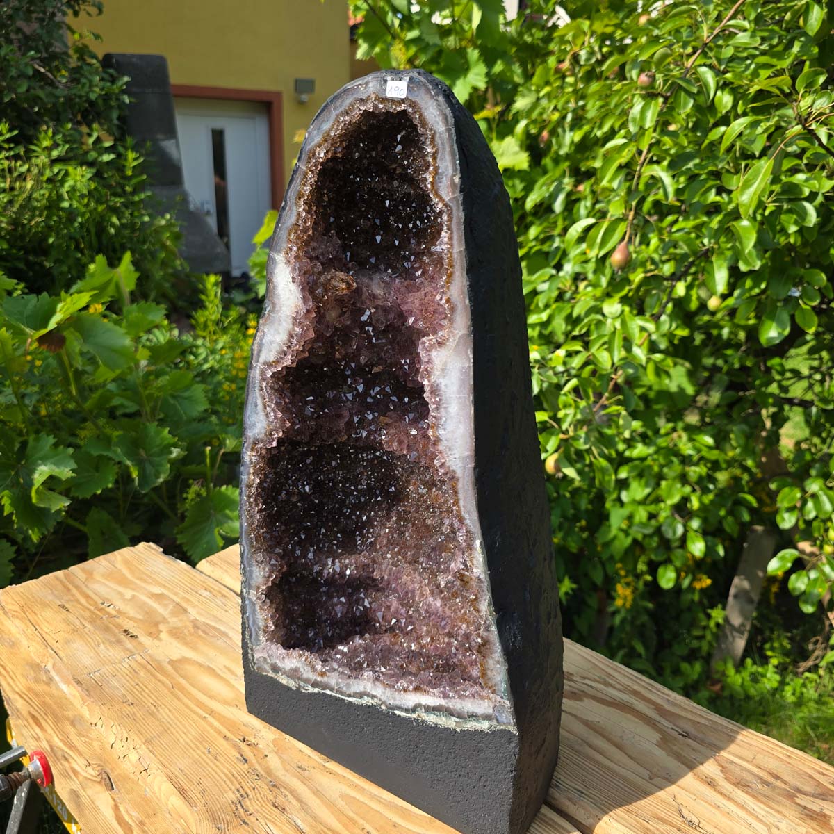 Amethyst Druse – Geode - 48x26x21cm und 19,2kg – Steinwelten OG - Nr. 190, unique decor for stylish interiors