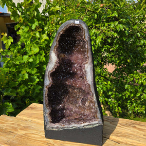 Amethyst Druse – Geode - 48x26x21cm und 19,2kg – Steinwelten OG - Nr. 190, unique decor for stylish interiors