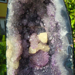 Amethyst Druse – Geode - 49x22x18cm und 18,2kg – Steinwelten OG - Nr. 192, unique natural decoration for interiors.