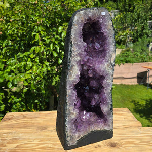Amethyst Druse – Geode - 51x21x22cm und 26,2kg – Steinwelten OG - Nr.20, unique decorative crystal for interiors