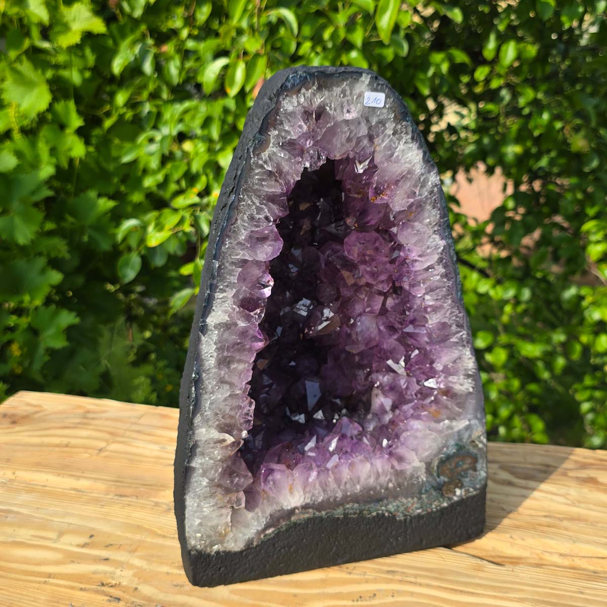Amethyst Druse – Geode - 35x25x17cm und 16,6kg – Steinwelten OG - Nr. 210, ideal for unique decor and meditation spaces.