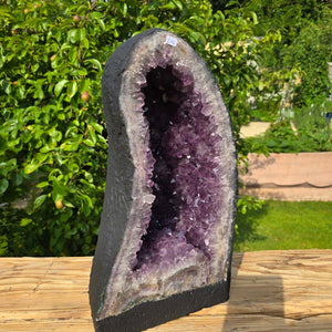 Amethyst Druse – Geode - 37x22x18cm und 14,6kg – Steinwelten OG - Nr. 214, a unique decorative piece for stylish interiors