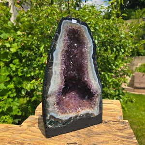 Amethyst Druse – Geode - 34x20x14cm und 11kg – Steinwelten OG - Nr. 242 decorative stone for interiors